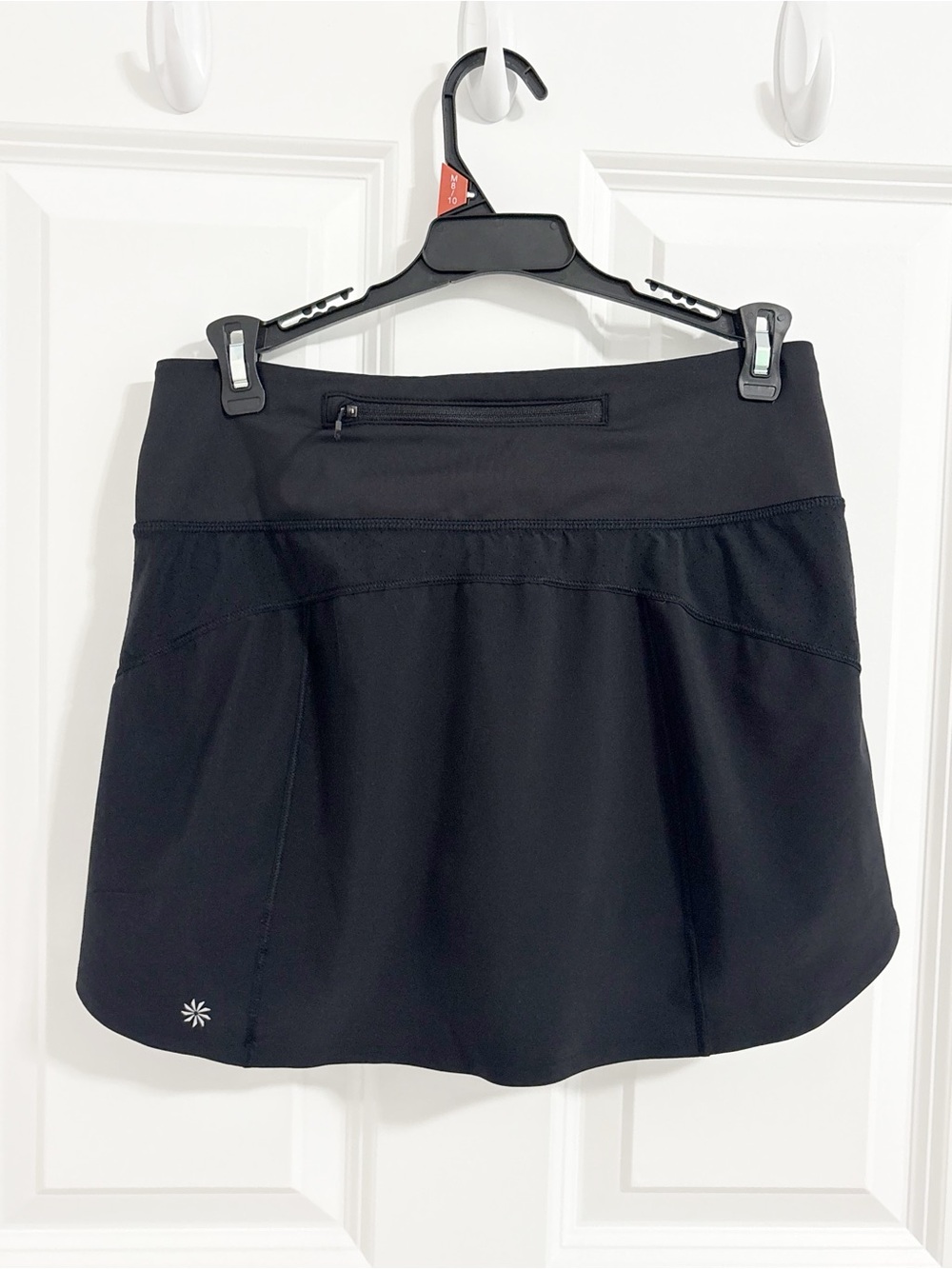 Athleta Black Performance Mini Skirt with Back Zip Pocket